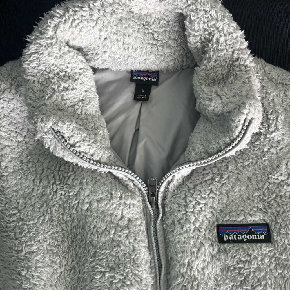 Patagonia Womens Los Gatos Full Zip Fleece Vest Medium Light Gray - Picture 4 of 8